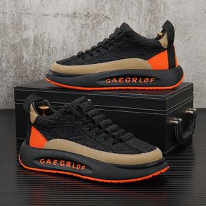 Dress Shoes Leather Casual Board Summer Breathable Sports Soft Sole Elevated Lace up High Top Cloth Fashion 231030