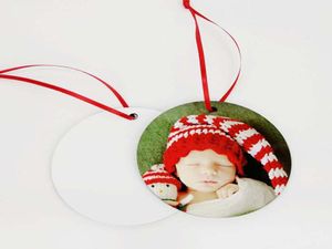 150 peças sublimação mdf enfeites de natal decorações quadrado duplo formato redondo decorações impressão de transferência 2757658