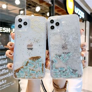 Dynamic Glitter Liquid Quicksand US Dollar Money Telefonfodral för iPhone 15 14 13 12 11 Pro Max 14 15 Plus Cover