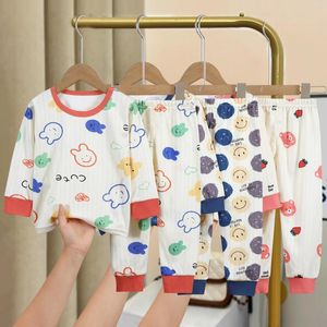 Kleidung Sets Kinder Herbst Anzug Set Baumwolle Obst Pyjama Kind Weiche Nachtwäsche Tops und Hosen Jungen Mädchen Hause Kostüm Infant langarm