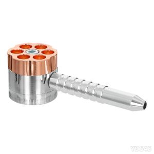 Nuovo tubo Revolver creativo in metallo Piccolo tubo metallico portatile a forma di proiettile
