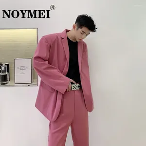 Erkekler Noymei Pembe Takım Omuz Pedi Omuz Pad Mizah Şık Kore tarzı All-Match Kişilik Niş Sonbahar Blazer WA2023