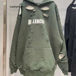 Felpe con cappuccio moda balencigs Maglioni da uomo di alta qualità Diversi mercati versione di alta qualità del marchio autunno e inverno Paris B casa buco rotto da uomo e HK6G