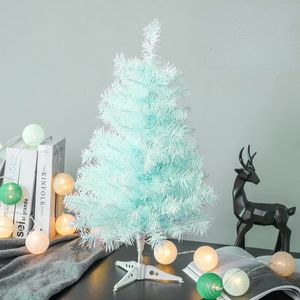 Dekoracje świąteczne wystrój Choinka Sztuczny Xmas Tree Decor Pink Blue Artificial Impreza Zapasy Frunishings Ornament Dekoracje świąteczne 231027