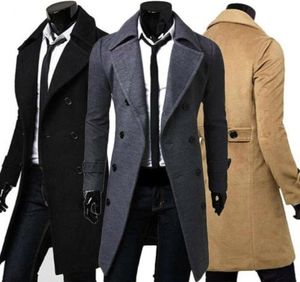 따뜻한 두껍게 재킷 모직 피코트 긴 오버 코트 Tops08439754