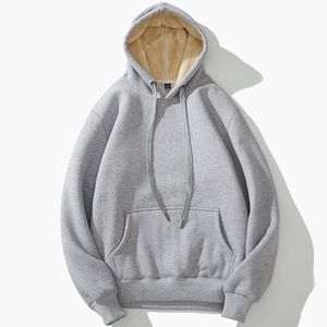 Sweatehirts hoodies para homens mulheres forrado de pele de cordeiro com capuz topos casacos de inverno quente roupas de outono atacado roupas tamanhos grandes