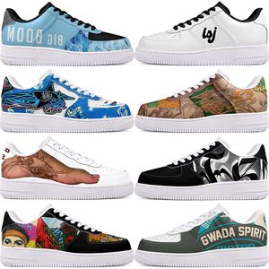 DIY Schuhe Winter Schwarz Schöne Herbst Herren Freizeitschuhe Eines für Männer Frauen Plattform Casual Sneakers Klassische saubere Cartoon Graffiti Trainer Sport 21180