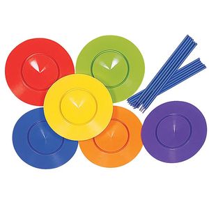 Novelty Games 1 6st Set Acrobatic Turntable Boomerang Balance Skills Flying Disc Juggling Spinning Plates Outdoor Game Toys for Kids Adults 231030