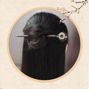 Hair Clips Fashion Retro Hairpin Acrylic Flower Beads Folk Costume Jjewelry Wooden Handmade Jewelry Products.