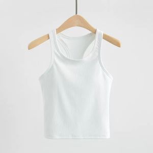 AL0lulu con logo gilet per abbigliamento yoga capispalla sportivo a forma di I da donna aderente ad asciugatura rapida con imbottitura sul petto reggiseno da corsa top fitness