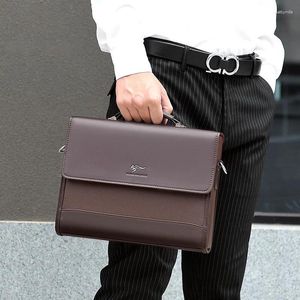 Briefcases Leather Executives For Men Designer Business Tote Bag Wallet Handbag Shoulder Ipad Square Side Crossbody Document