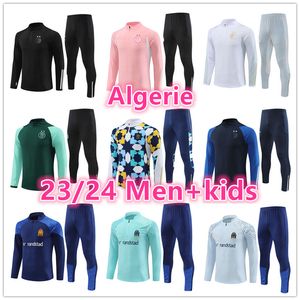2023 2024 Maillot Algerie Football Tracksuit Men and Kids Om Marseilles 23 24 Algerial Soccer Tracksuit Algerie Training Suit SurePhetement Foot