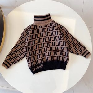 2023Childrens Pure Cotton okrągła bluza na szyi jesień chłopcy i dziewczęta luźne cienki sweter mody dzieci z kapturem z kapturem z kapturem 90-140 cm Q12