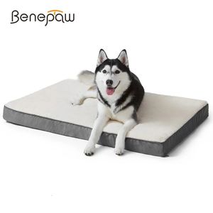 Kennels Kalemler Benepaw Ortopedik Bellek Köpek Yatağı Küçük Orta Köpekler İçin Dayanıklı Rahat Pet Mat Çıkarılabilir Kapak Köpek Yastığı Yatak 231030