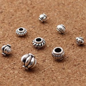 50pcs/lot Tibet Gümüş Fener Tasarım Metal Boncukları 4-8mm El Sanatları Süsleme Cazibesi Aralayıcı Boncuklar Diy Takı Yapımı Moda Moda Takı Mücevherleri