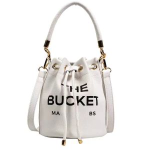 2024 Fashion Top Handle Drawstring the Tote Bag Mirror Quality Luxury Designer Womens Mens Bucket Pu Shoulder Handbag Crossbody Clutch High Capacity Luggage Marcie