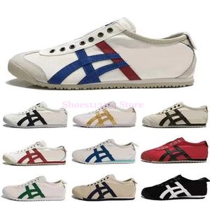 Japonya Tiger Meksika Kapalı 66 Sneakers Kadın Erkek Tasarımcıları Yaşam Tarzı Tuval Ayakkabı 66 Kırmızı Sarı Bej Düşük Eğitmenler Slip-On Loafer Yeşil Moda