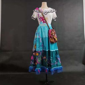 Косплей Высокое качество Мирабель Мадригал платье с вышивкой индивидуальный заказ необычный волшебный дом принцесса Косплей Костюм
