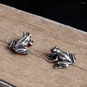 Studörhängen Zavorohin Accessory Solid 925 Sterling Silver Cute Frog Ear Studs Animal Jewelry Gift Drop Drop