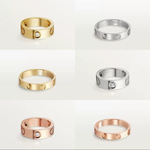 Überzogener Gold-Silber-Ring, Verlobungsliebe, Diamantringe für Frauen, Designer-Schmuck, Moissanit-Bague-Titanstahl, 4/5/6 mm, moderner Luxus-Ring, wunderschön, zb010