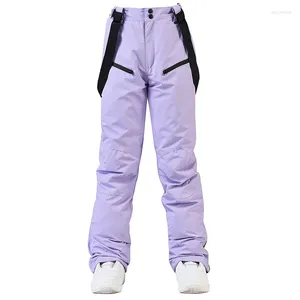 Skihose Herren Damen Ski Outdoor Verdickte winddichte Schneegurthose Winter Wasserdichter Thermo-Snowboard-Overall