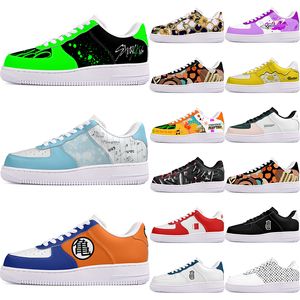 DIY shoes winter black lovely autumn mens Leisure shoes one for men women platform casual sneakers Classic cartoon graffiti trainers comfortable sports 85957