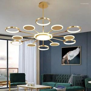 Kronleuchter Luxus LED Kronleuchter Moderne Runde Gold Schwarz Molekül Deco Hängende Beleuchtung Für Wohnzimmer Restaurant Schlafzimmer Leuchten Glanz