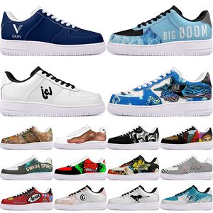 DIY shoes winter clean lovely autumn mens Leisure shoes one for men women platform casual sneakers Classic White clean cartoon graffiti trainers sports 19626