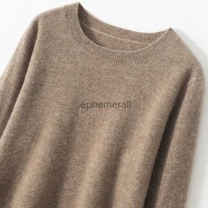 Kvinnors tröjor 2023 Hot Sale Women Pullover 100% Pure Cashmere Sweater Autumn Winter Long Sleeeve Basic för kvinnlig o-hals Casual Soft Shirt YQ231030