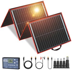 Carregadores DOKIO 18V 150W Painel Solar Carga Monocristalina 12V Portátil Dobrável China para Barcos Out Door Camping Car RV 231030