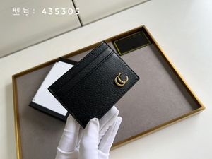 Card Holders Credit card wallet package coin pack designer wallets Pigskin fabric Bank card package mini wallets clutch bag classic style 435305 G With box