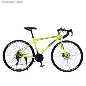 Cyklar 700C Mountain Bike Safe Riding Studenter Pendlar 21/24/27/30 Speed ​​Adult Dual Disc Brake Outdoors Road Bicycle Q231030