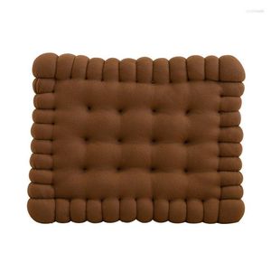 枕クリエイティブビスケットシェイプ装飾クッキータタミバックソファ床厚い綿枕リビングルーム