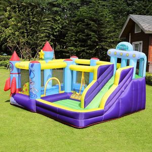 Inflatable Jumping House Castle with Slide Kids Bouncy House with Blower Ball Pit Outdoor Indoor Playhouse For Sale Bouncer Park Toys Children Birthday Gifts Party