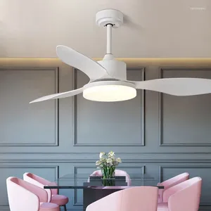 Modern Nordic Led Ceiling Fan Light 48 Inch For Home Living Room Dining Bedroom Lights White Black