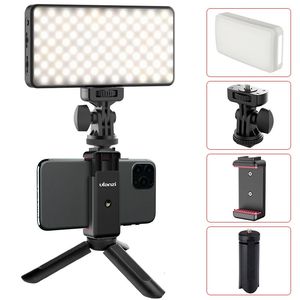 Flash Heads Ulanzi VL200 2500K 9000K LED Kamera Işığı Tripod Telefon Tutucusu 360 Top Head Dimmabable Video Yumuşak Difüzör 231030