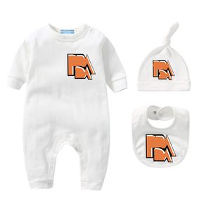 Autumn Pure Cotton Baby Jumpsuit nyfödd baby långärmad kläder vår nyfödda romper utomhus tre stycken babys onesies bodysuit csd2310301