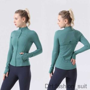 Aktiva skjortor Lululemens Fitness Women Yoga Outfit Sports Jacket Stand-up Collar Half Zipper Lång ärm Tight Yogas Shirt Gym tumme Athtic Coat Gym Clothing 3 7Ayr