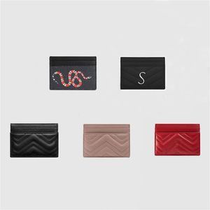 Luxury Designer Card Holders av högsta kvalitet äkta läder Nya män mode prägling myntförlovare med Box Women'241T
