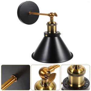 Wall Lamp Retro Shade LED Balcony Lighting Sconces Plug House Decorations Home Household Fixture Iron