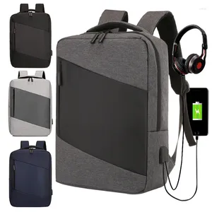 Backpack Usb Simple Men's Multifunctional Business Computer Bag College Student Schoolbag Leisure Waterproof Travel