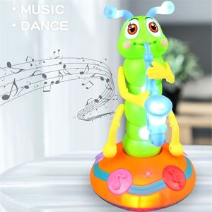 LED RAVE Toy Saksofonowe Zabawy Saksofonu Wczesne uczenie się elektrycznej baterii zwierząt zasilają się wyobraźnia dla dzieci dzieci 231027