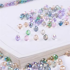 10pcs Shiny 9x8mm Tear Drop Glass Crystal Beads Charm Spacer Beads for DIY Earring Necklace Bracelet Jewelry Making Accessories Fashion JewelryBeads Jewelry