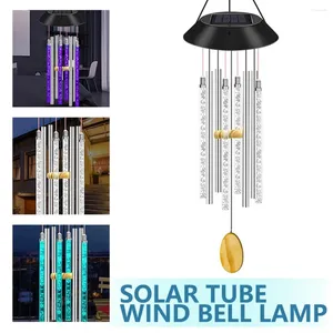 Decorative Figurines Solar LED Wind Chimes Light 7 Color Charging 8 Tubes Lamp Garden Yard Decoration Night Party Home Decor