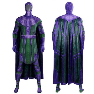 Cosplay halloween adulto homem traje formiga kang nate o conquistador cosplay d impressão macacão com capa roupa de super-herói