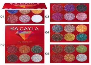 Glitter Spomeshadow 6 Kolor Shimmer Powder Shinning 3D Urocze makijaż oka Shadow1243769