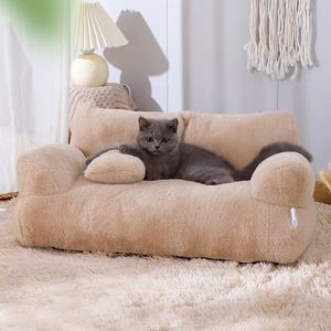 canis canetas luxo pet sofá super macio quente cama de gato destacável lavável antiderrapante para cães pequenos gatos gatinho filhote de cachorro dormir cama suprimentos para animais de estimação 231030