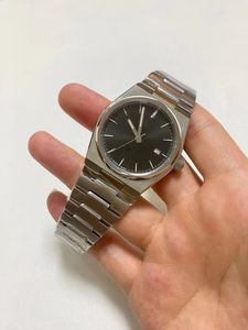 Mens Den senaste modellen har anlänt till Super Player PRX T137 Titta på All Steel Color Black Face Silver Bar Högkvalitativa par Watchs Lysande kvartsrörelse Watches Lady