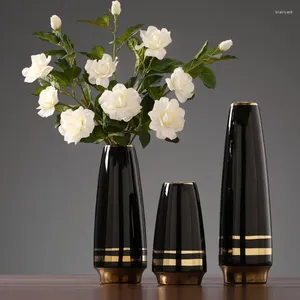 Vasos moderno estilo nórdico luxo cerâmica criativa sala de estar escritório ikebana vaso en cerâmica decoração para casa wz50hp