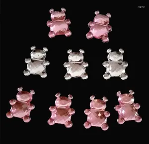 Party -Dekoration 100pcs/Los 15x12mm Acryl Teddybär Kristall Strassstunde Babyparty Favor Tischstreuung Konfetti Girl Boy Show